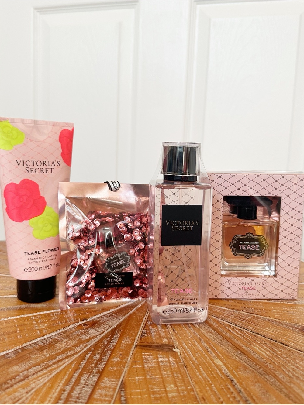 NWT Victoria’s Secret Tease Fragrance 4-Piece Set: 2 EDPs, Mist and Body Lotion